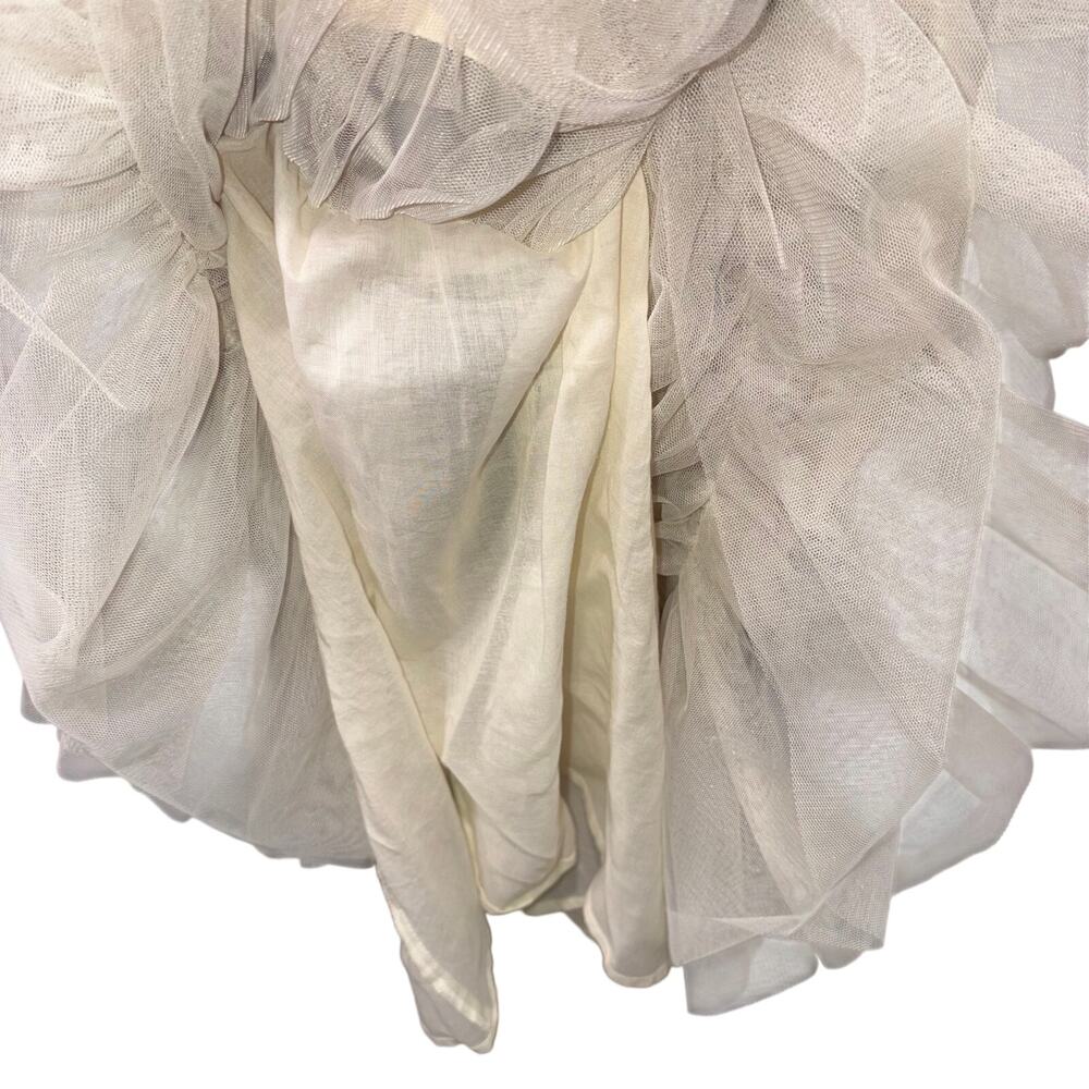 Anthropologie Elegant Old Money Full Lined Retro Mod Contrast Stitch Midi Skirt - Picture 4 of 11